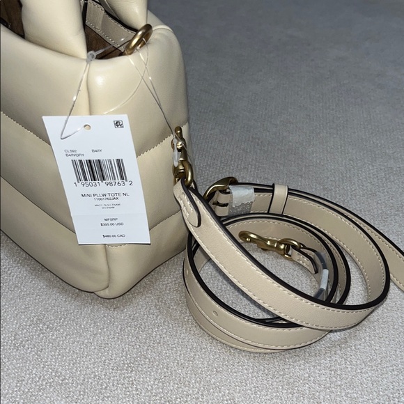 Coach Mini Pillow Tote Bag in Ivory - Picture 3 of 6